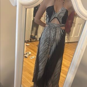 SHEIN Brown and White Striped Garment